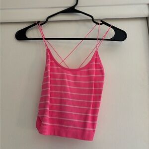 Pink Striped Women's Top